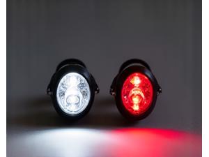 Headlight and taillight combo set for urban cyclists, displayed side-by-side.