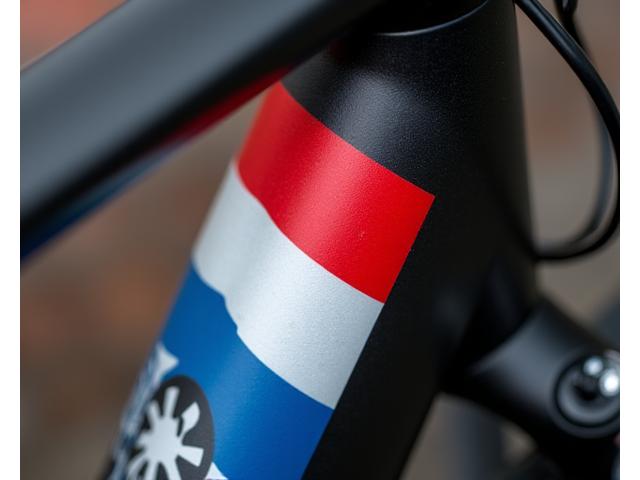 Custom Flag Bike Frame Decal